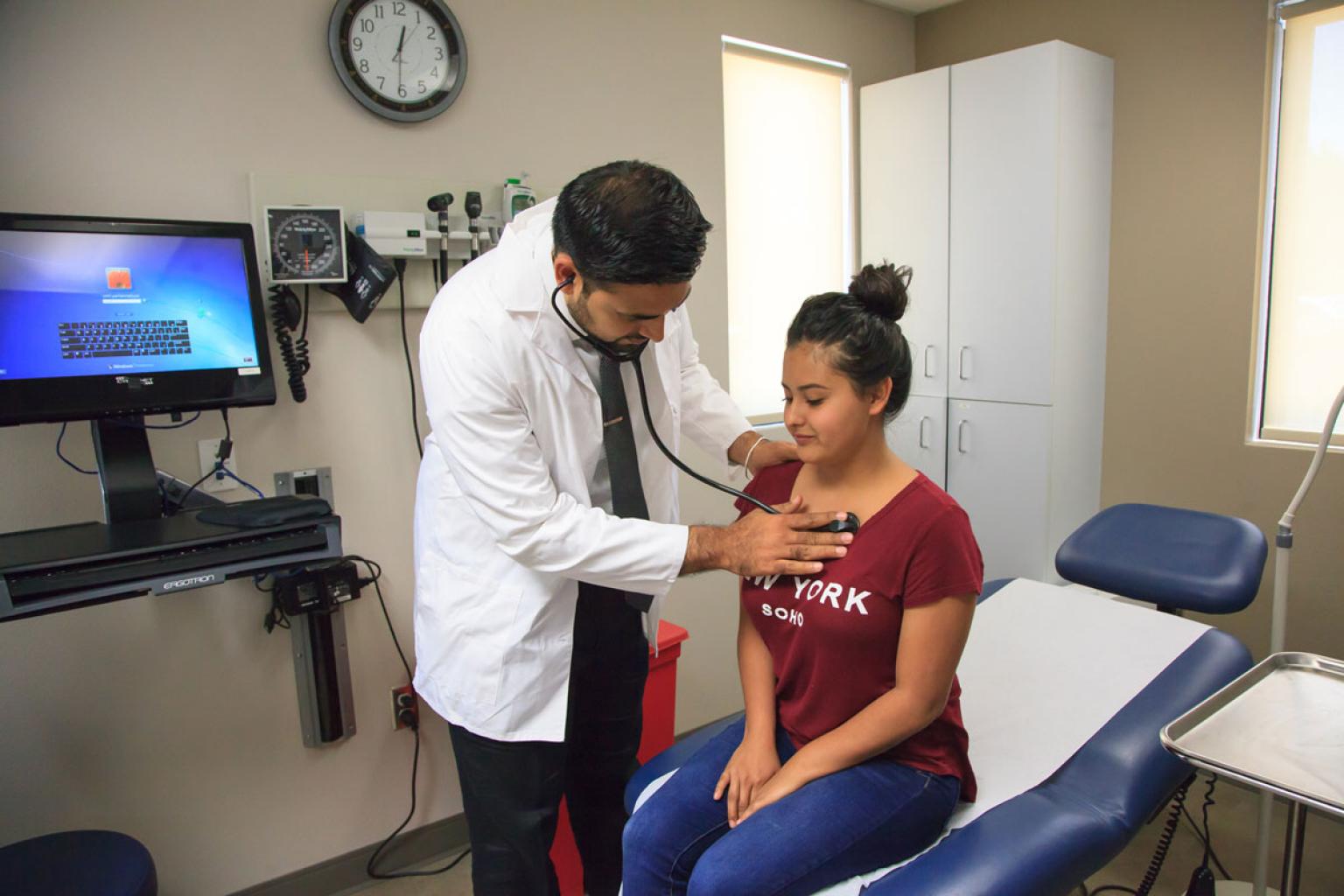 Provider checking Patient